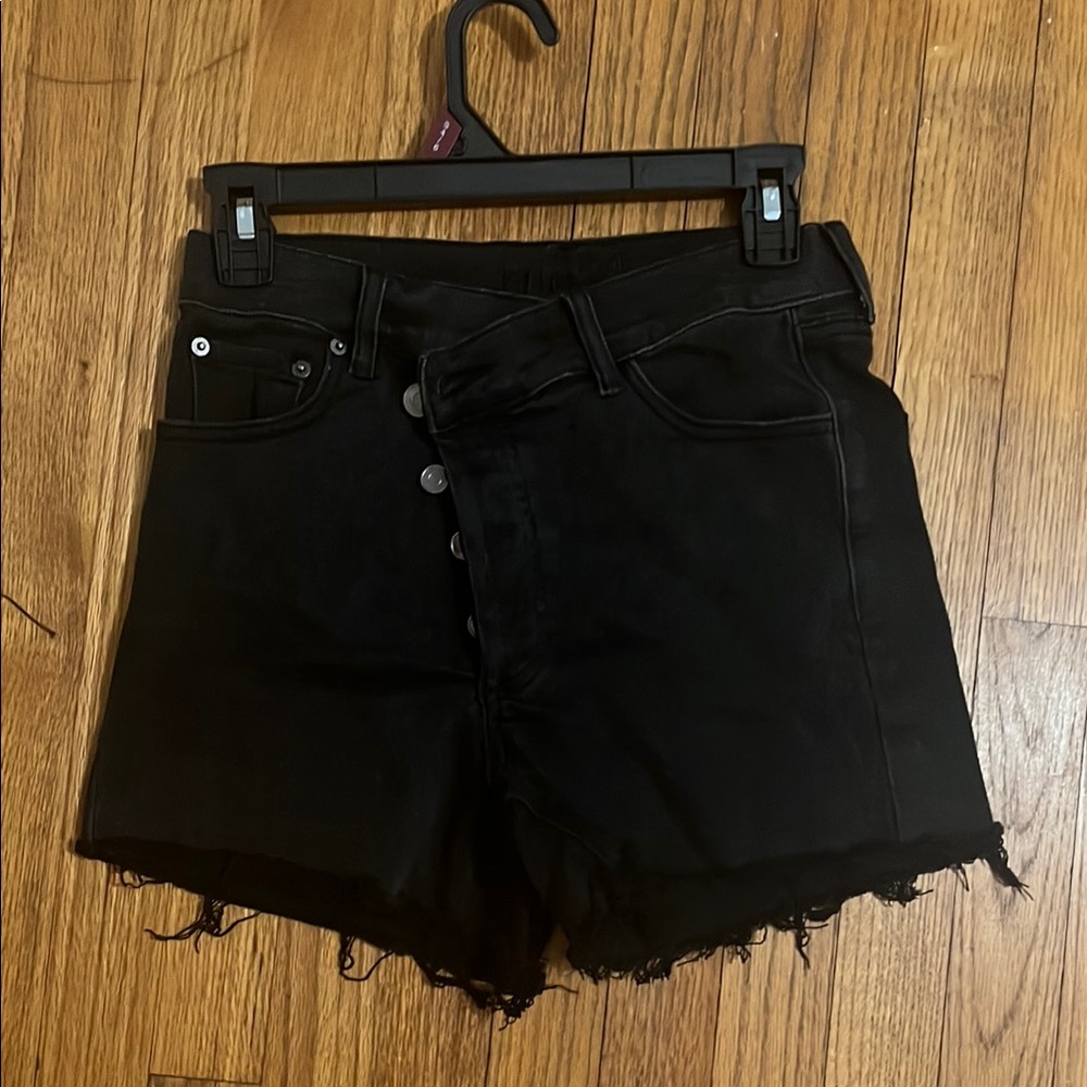 Rue21 Black Jean Shorts Distressed Cut-Off Style